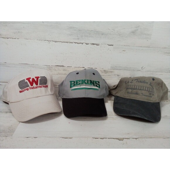 Man Set Of Three Variety Hat Bundle Welding Industry /Bekins /Trailer Sales - Picture 3 of 13